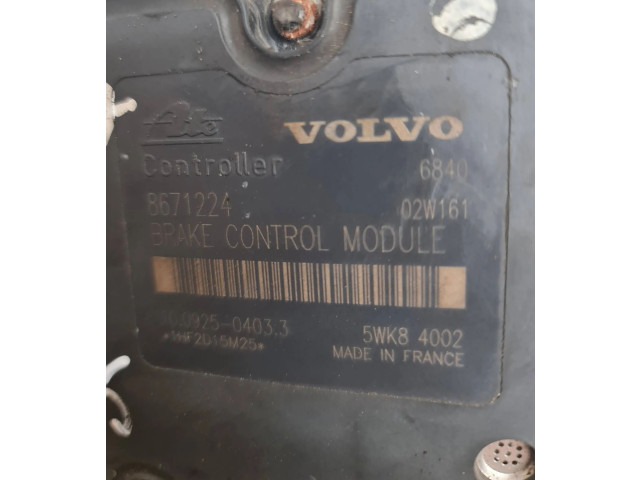 Блок АБС 8671224, 5WK84002 Volvo V70 2000 - 2004 года