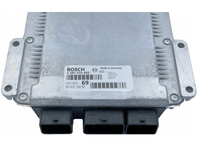 Блок управления двигателя 9642014880, 0281010592 Peugeot 306