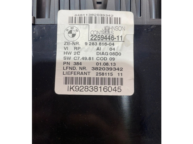 Přístrojová deska BMW X1 E84 2013 9283816, 2259446