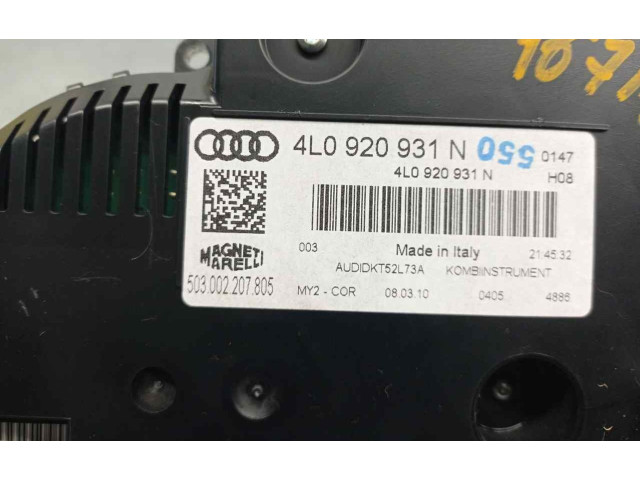 Přístrojová deska Audi Q7 4L 2010 4L0920931N, 503002207805