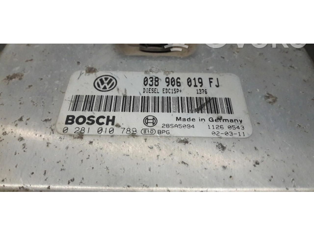 Блок управления двигателем Блок управления 038906019FJ Skoda Octavia Mk1 (1U)