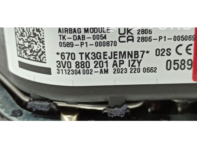 Подушка безопасности водителя 3V0880201AP, 3V0880201APIZY   Skoda Scala