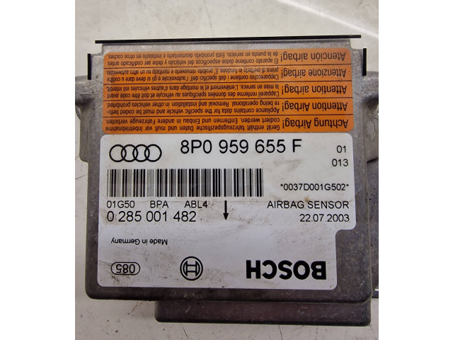 Блок подушек безопасности 8P0959655F, 0285001482 Audi A3 S3 8P