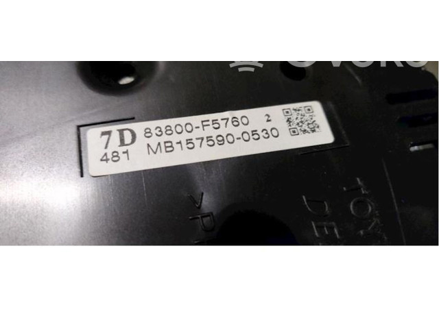 Přístrojová deska Toyota Yaris 2017 83800F5760