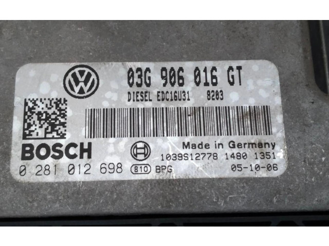 Блок управления двигателем Блок управления 03G906016GT, CENTRALITAMOTORUCE Skoda Superb B5 (3U)