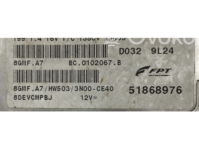 Řídící jednotka 51868976, 51868976 Fiat Punto Evo 2010