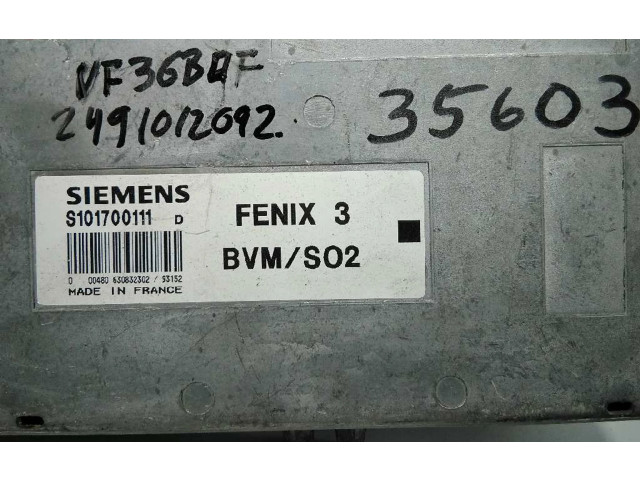 Блок управления двигателя S101700111D, 35603 Citroen XM