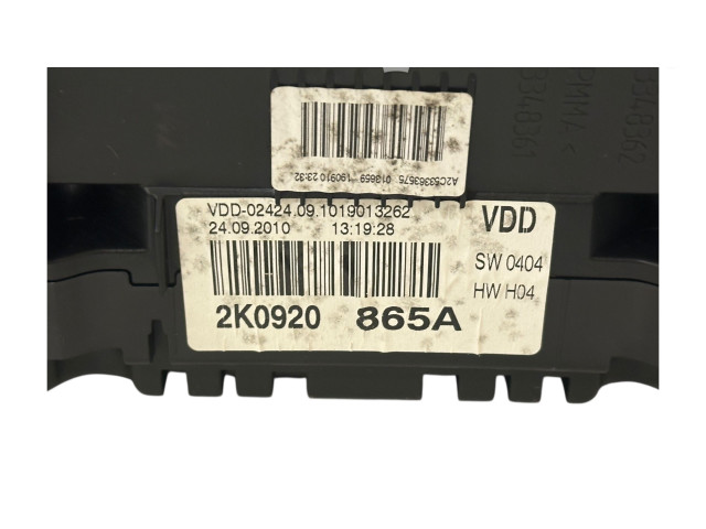 Панель приборов 2K0920865A, VDD02424 Volkswagen Caddy