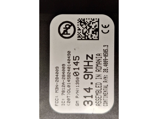 Подушка безопасности водителя 13500145, M3N284009   Chevrolet Sonic