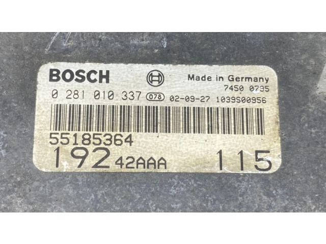 Řídící jednotka 55185364, 0281010337 Fiat Stilo 2005