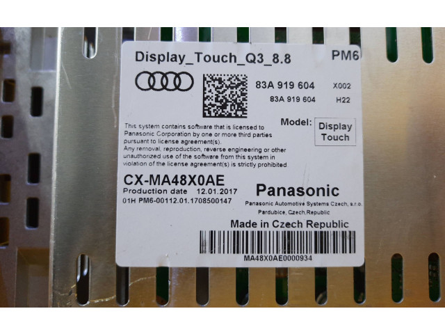 Дисплей 83A919604, 83A919604 Audi Q3 F3