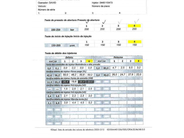 Vstřikovač 04L130277AD, 0445110473 Skoda Octavia Mk3 (5E)