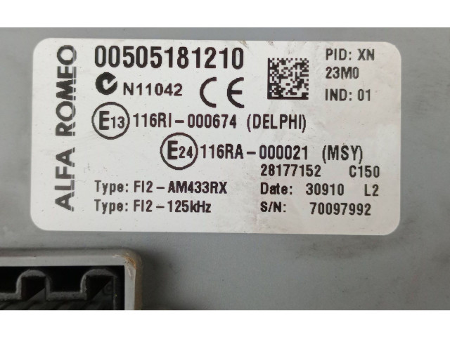 Pojistková skříňka Řídící jednotka BSM 505181210 Alfa Romeo Mito 2011