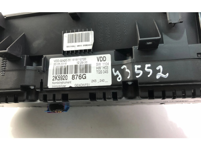 Přístrojová deska Volkswagen Caddy 2016 2K0920876G