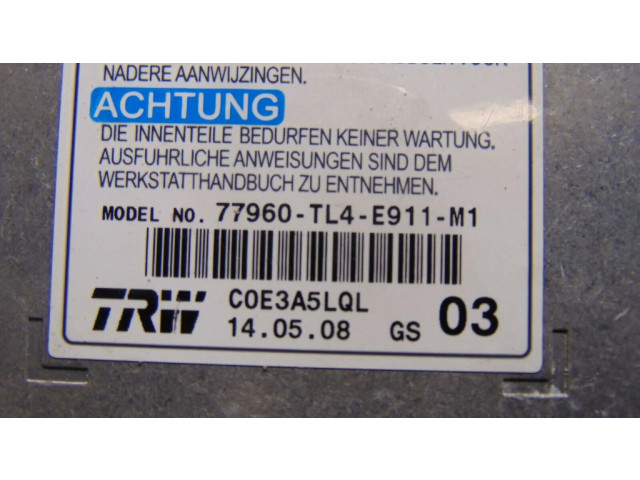 Блок подушек безопасности 77960TL4E911M1 Honda Accord