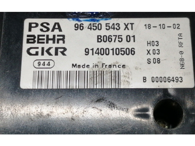 Модуль блока управления кондиционером 96450543XT, 9140010506B067501   Citroen Xsara