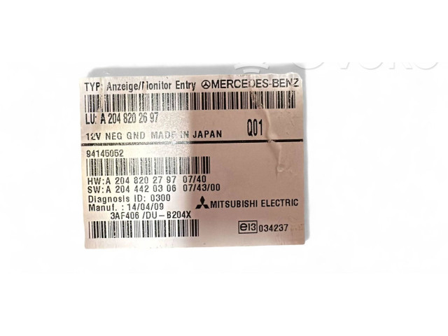 Дисплей    A2048202697, A2048202797   Mercedes-Benz GLK (X204)