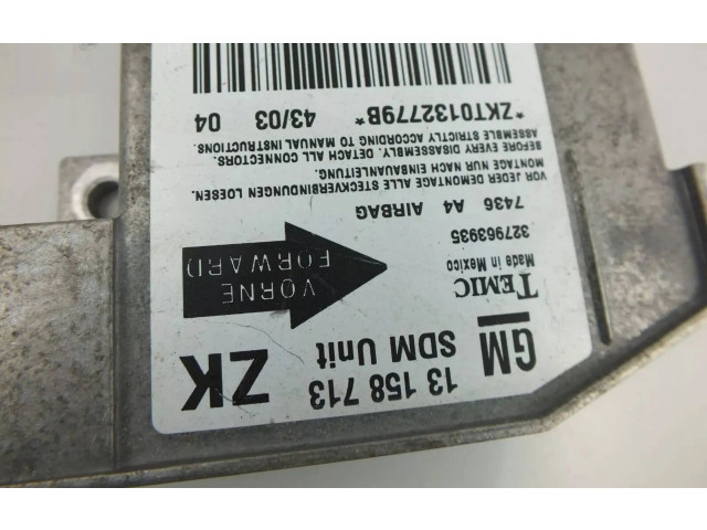 Блок подушек безопасности 13158713   Opel Meriva A