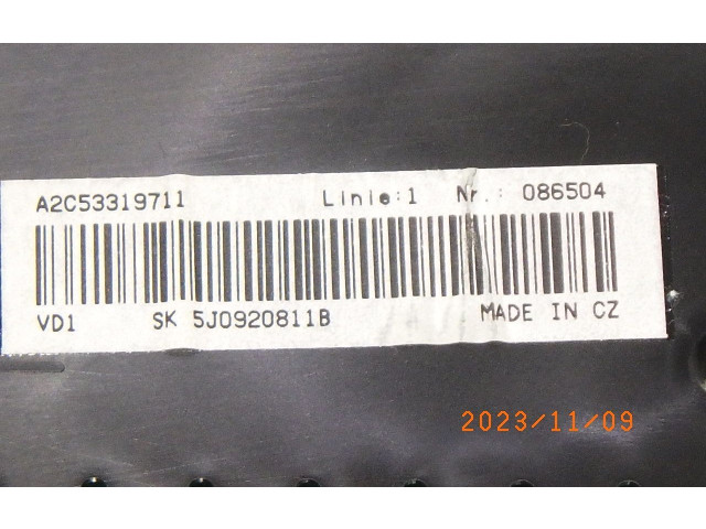 Панель приборов 5J0920811B Skoda Fabia Mk2 (5J)