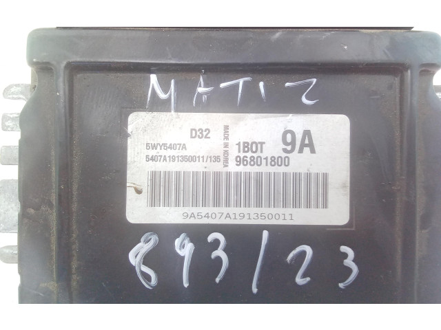 Блок управления двигателя 96801800, 96801800   Chevrolet Matiz