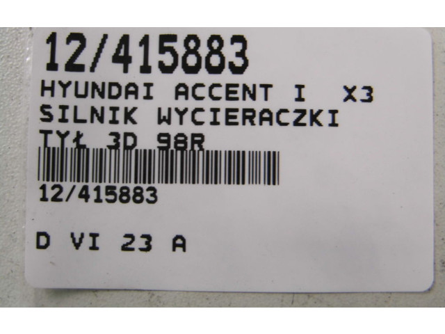 Pojistková skříňka Двигатель стеклоочистителя заднего стекла 98700-22000, 98700-22000 Hyundai Accent 1995