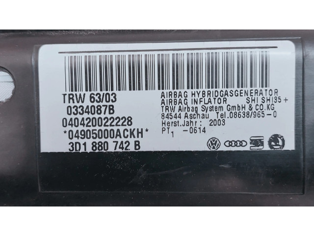 Боковая подушка безопасности 3D1880742B, 30323459   Volkswagen Phaeton