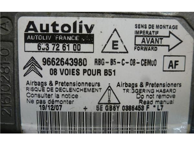 Блок подушек безопасности 603726100, 9662643980   Citroen C4 I
