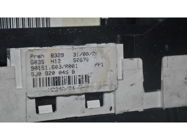 Блок управления климат-контролем 5J0820045B, 901516030001 Skoda Fabia Mk2 (5J)