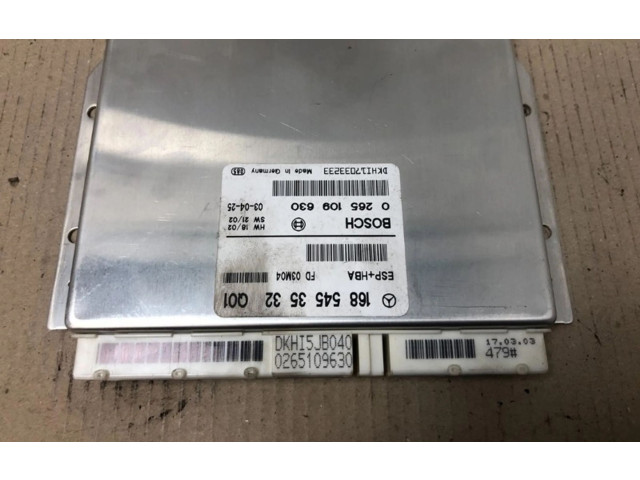 Řídící jednotka 0265109630, 0265109630 Mercedes-Benz A W168 2003
