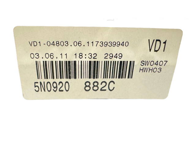 Přístrojová deska  Volkswagen Tiguan 2010 5N0920882C, 1173939940  