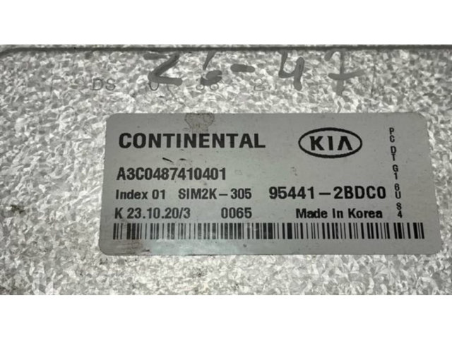 Блок управления двигателя 95441-2BDC0, A3C0487410401 KIA Niro