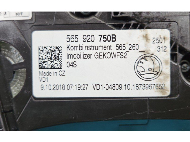Панель приборов 565920750B, IMPRK1449093 Skoda Karoq
