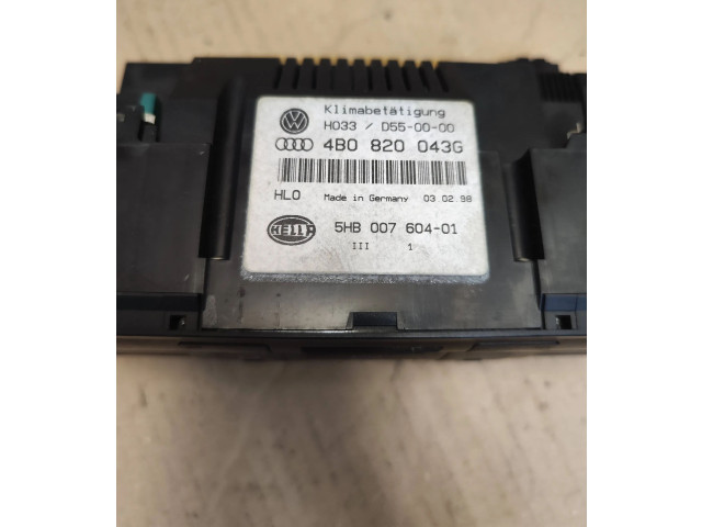 Блок управления климат-контролем 4B0820043G, 5HB00760401   Audi A6 S6 C5 4B