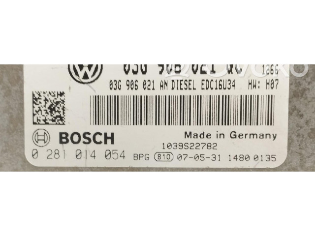 Комплект блоков управления 0281014054, 0281014054 Volkswagen Golf Plus