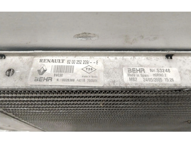 Интеркулер 8200252209 Renault Clio II 1.5