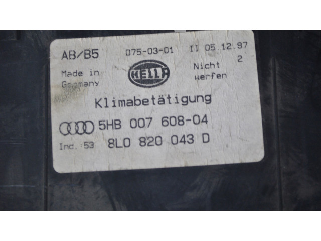 Блок управления климат-контролем 8L0820043D Audi A3 S3 8L