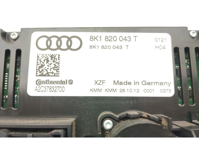 Блок управления кондиционера воздуха / климата/ печки (в салоне) 8K1820043T, T118   Audi Q5 SQ5