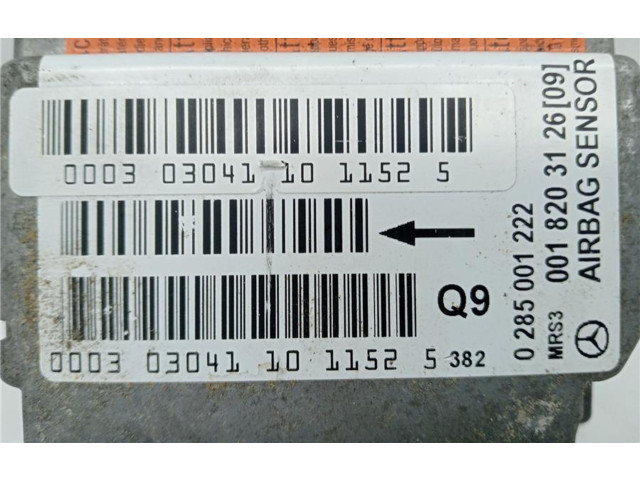 Блок подушек безопасности 0285001222, 0090019 Mercedes-Benz A W168