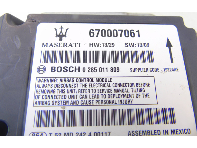 Блок подушек безопасности 670007061, 0285011809   Maserati Ghibli