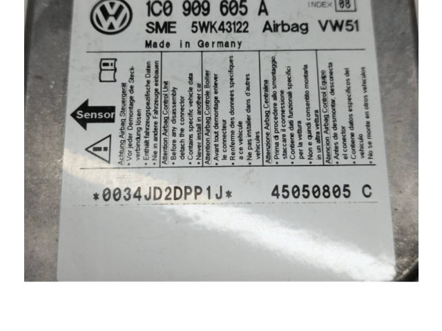 Блок подушек безопасности 1C0909605A, 5WK43122 Volkswagen Transporter - Caravelle T5