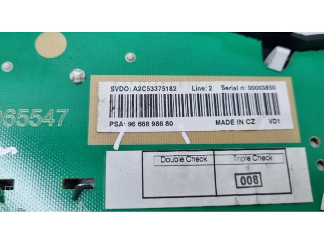 Přístrojová deska  Peugeot 207 2007 9666898680  