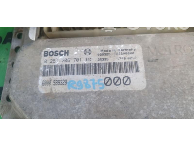 Блок управления двигателем Блок управления 0261206701, 6000589328. Dacia Nova