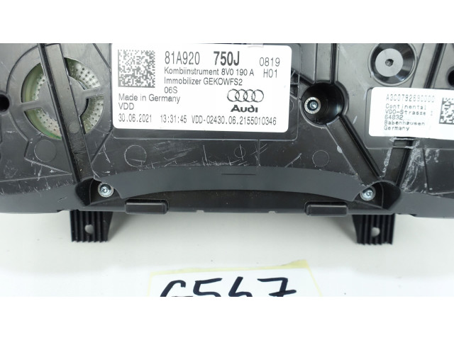 Панель приборов 81A920750J, 81A920750J Audi Q2 -