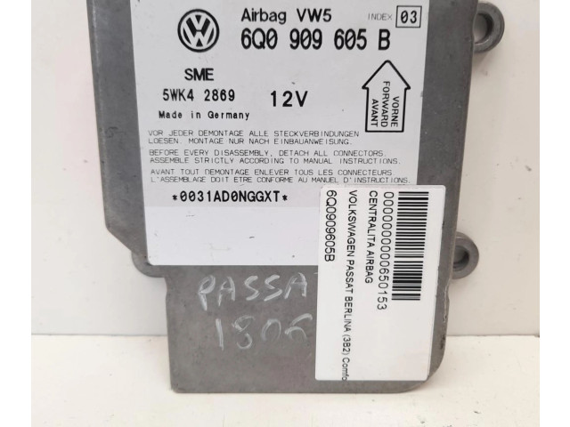 Блок подушек безопасности 6Q0909605B, CENTRALITAAIRBAG   Volkswagen PASSAT