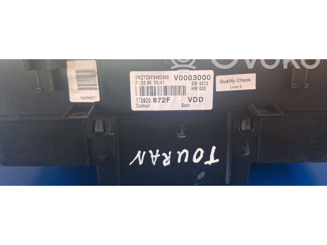 Панель приборов 1t0920872F Volkswagen Caddy