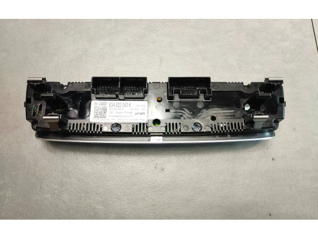 Блок управления климат-контролем 83A820043K Audi Q3 F3