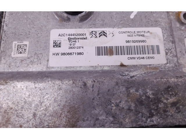 Блок управления двигателя 9819269980, A2C144520001 Citroen C3 Aircross