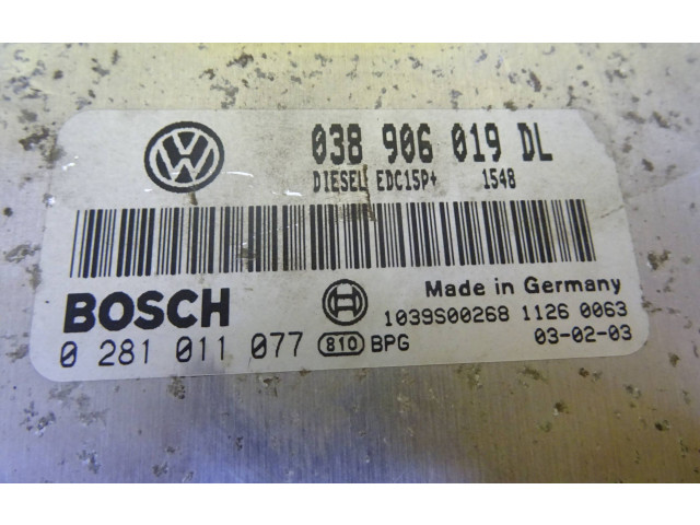 Блок управления двигателя 038906019DL, 0281011077   Skoda Octavia Mk1 (1U)