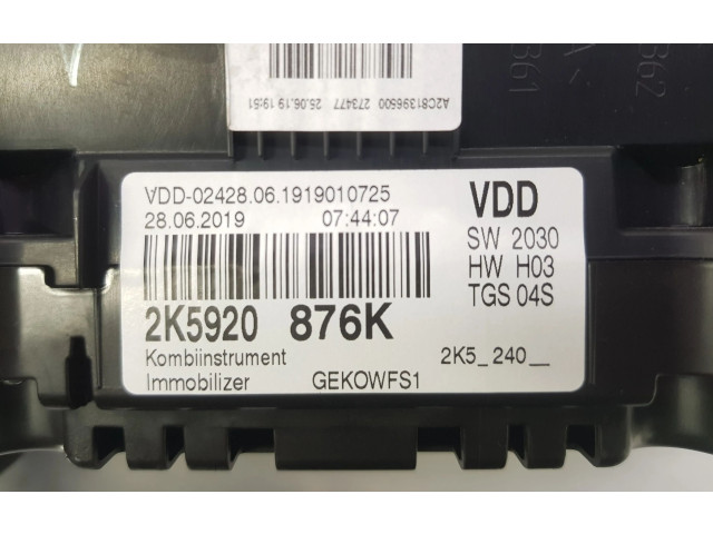 Панель приборов 2K5920876K, 2K5920876K   Volkswagen Caddy       