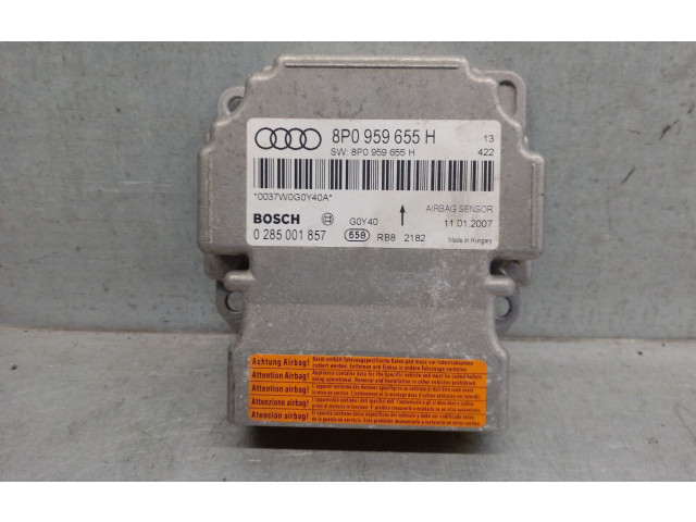 Блок подушек безопасности 8P0959655H, 0285001857BOSCH   Audi A3 S3 8P
